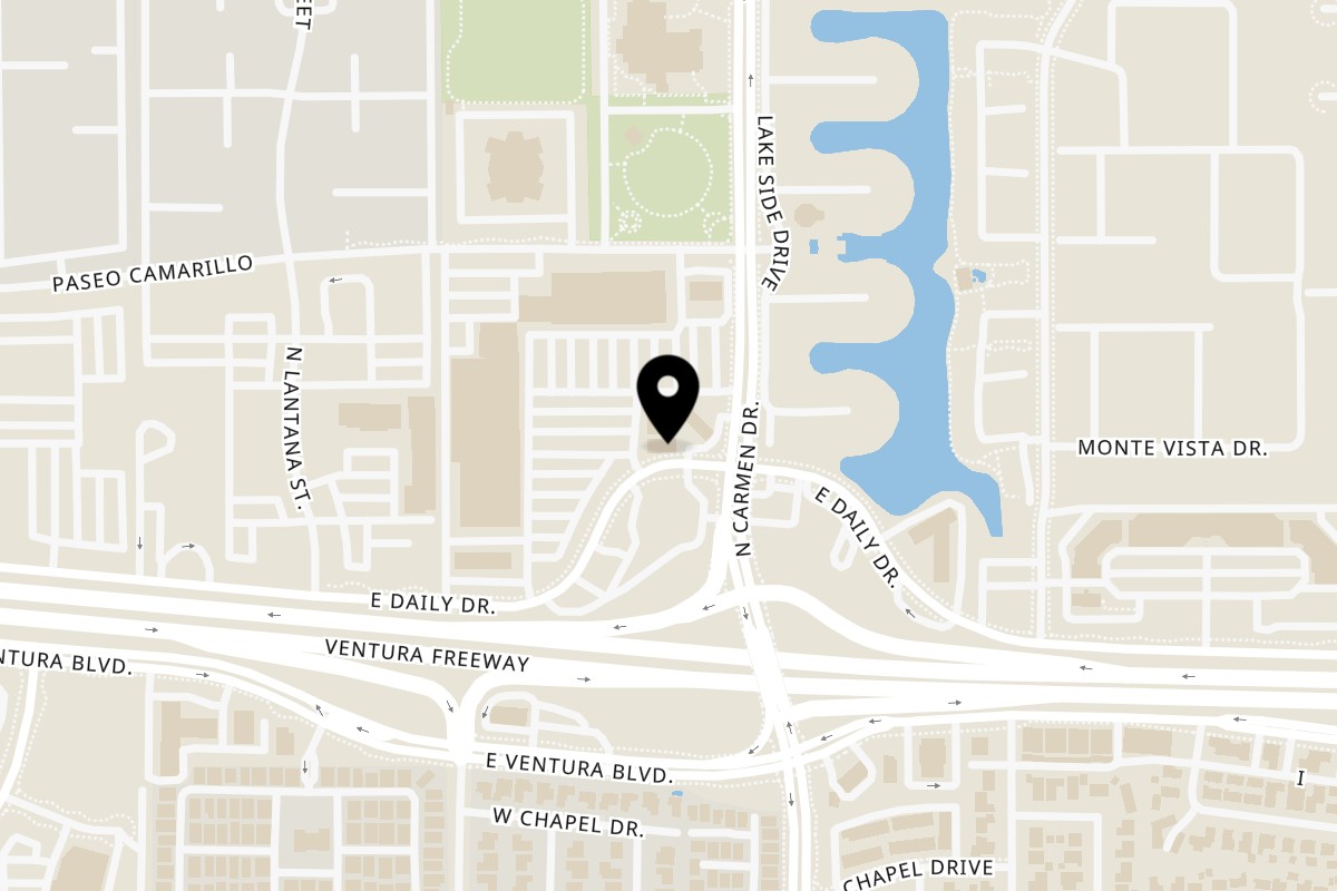 Map showing the location of Taco el Diablo Camarillo on 315 Carmen Dr in Camarillo
